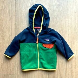 Patagonia baby micro D snap fleece, gather green, 3-6 m, NWT